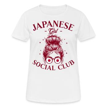 Frau Social Club Japanisches Mädchen - Frauen T-Shirt atmungsaktiv - Weiß - Vorne - AI Model Female 172 dark (172cm)
