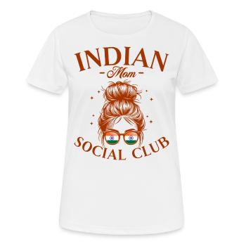 Mutter Social Club Indische Mutter - Frauen T-Shirt atmungsaktiv - Weiß - Vorne - AI Model Female 172 dark (172cm)