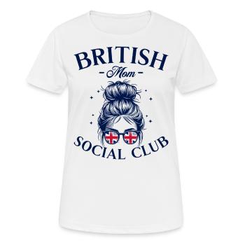 Mère Social Club Maman Britannique - T-shirt respirant Femme - blanc - Devant - AI Model Female 172 dark (172cm)