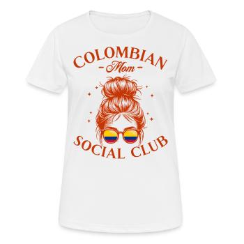 Mutter Social Club Kolumbianische Mutter - Frauen T-Shirt atmungsaktiv - Weiß - Vorne - AI Model Female 172 dark (172cm)