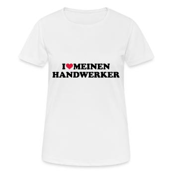 Handwerker - Frauen T-Shirt atmungsaktiv - Weiß - Vorne - AI Model Female 172 dark (172cm)