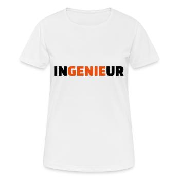 Ingenieur - Frauen T-Shirt atmungsaktiv - Weiß - Vorne - AI Model Female 172 dark (172cm)