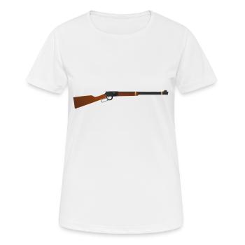 cowboy ranger rancher sheriff horsewester - Women's Breathable T-Shirt - white - Front - AI Model Female 172 dark (172cm)