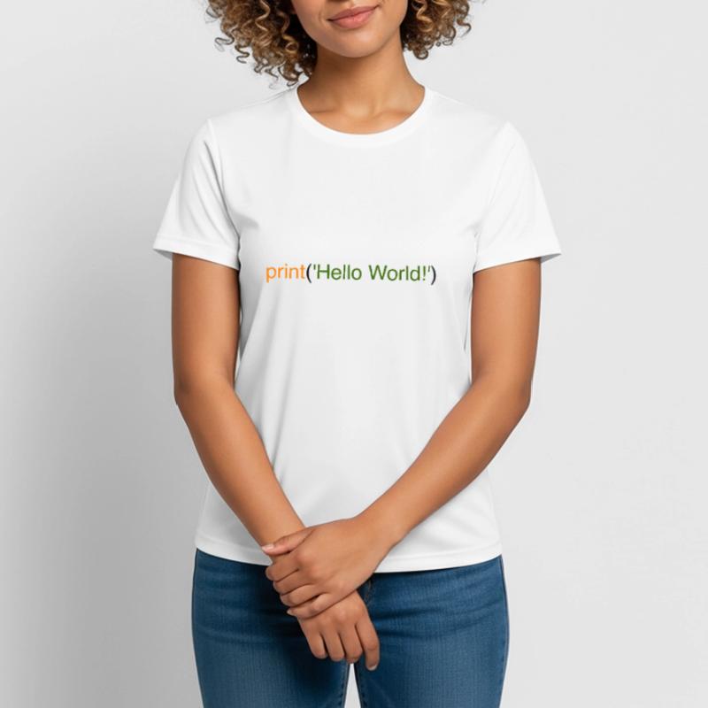 Hello World Python Frauen T-Shirt atmungsaktiv