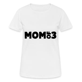 Mom of 3 - Women's Breathable T-Shirt - white - Front - AI Model Female 172 dark (172cm)