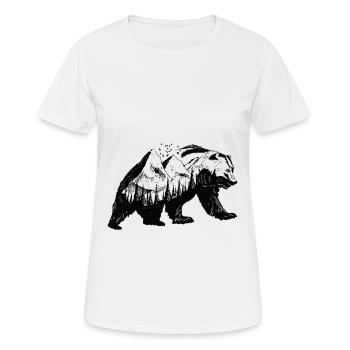 Ours naturel - T-shirt respirant Femme - blanc - Devant - AI Model Female 172 dark (172cm)