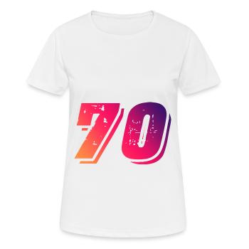 Symbole de 70 chiffres - T-shirt respirant Femme - blanc - Devant - AI Model Female 172 dark (172cm)