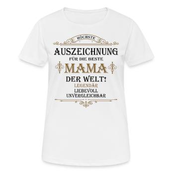Mama Mutter Mutti Geschenk Geburtstag - Frauen T-Shirt atmungsaktiv - Weiß - Vorne - AI Model Female 172 dark (172cm)