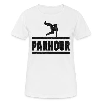 Parkour Freerunning Sport Sport Sports extrêmes - T-shirt respirant Femme - blanc - Devant - AI Model Female 172 dark (172cm)