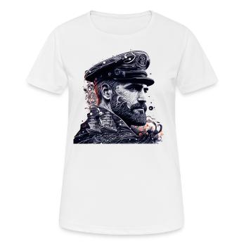 Abenteuer auf hoher See, Seemann Segelschiff - Frauen T-Shirt atmungsaktiv - Weiß - Vorne - AI Model Female 172 dark (172cm)