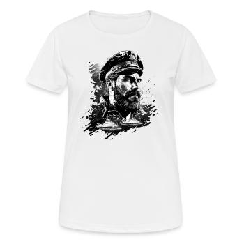 Abenteuer auf hoher See, Seemann Segelschiff - Frauen T-Shirt atmungsaktiv - Weiß - Vorne - AI Model Female 172 dark (172cm)