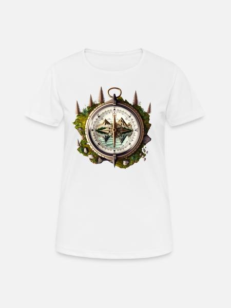 Weg in die Natur - Frauen T-Shirt atmungsaktiv - Weiß