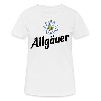 Allgäuer - Alpen Edelweiß aus dem Allgäu - Frauen T-Shirt atmungsaktiv - Weiß - Vorne - AI Model Female 172 dark (172cm)