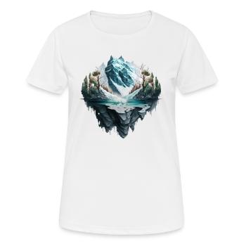 Logo de la nature - T-shirt respirant Femme - blanc - Devant - AI Model Female 172 dark (172cm)
