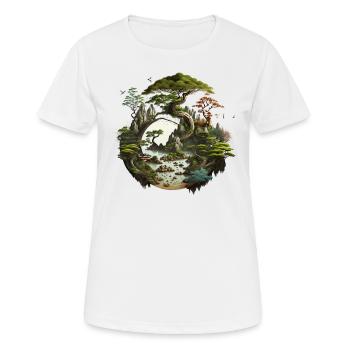 der Natur auf der Spur - Frauen T-Shirt atmungsaktiv - Weiß - Vorne - AI Model Female 172 dark (172cm)