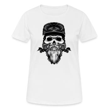 Hardcore Biker - Frauen T-Shirt atmungsaktiv - Weiß - Vorne - AI Model Female 172 dark (172cm)