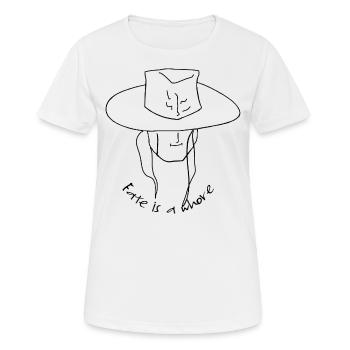 Le destin est une pute... - T-shirt respirant Femme - blanc - Devant - AI Model Female 172 dark (172cm)
