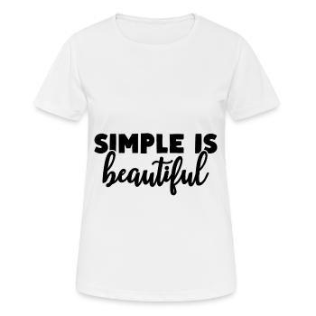 Simple is beautiful - Women's Breathable T-Shirt - white - Front - AI Model Female 172 dark (172cm)