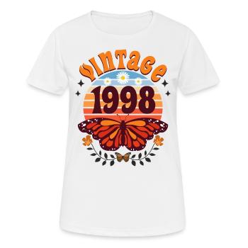 Retro & Vintage 1998 Damen 25 Jahre Jubiläum - Frauen T-Shirt atmungsaktiv - Weiß - Vorne - AI Model Female 172 dark (172cm)