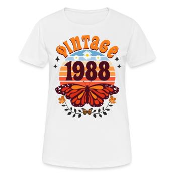 Retro & Vintage 1988 Frau 35 Jahre Jubiläum - Frauen T-Shirt atmungsaktiv - Weiß - Vorne - AI Model Female 172 dark (172cm)