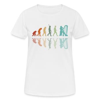 Entwicklung des Harfenspielers - Frauen T-Shirt atmungsaktiv - Weiß - Vorne - AI Model Female 172 dark (172cm)