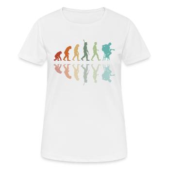 Guitare Entwicklung - Frauen T-Shirt atmungsaktiv - Weiß - Vorne - AI Model Female 172 dark (172cm)