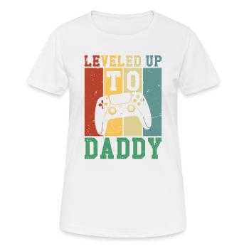 De niveau supérieur à papa - T-shirt respirant Femme - blanc - Devant - AI Model Female 172 dark (172cm)