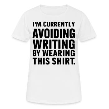 Writing Avoidance: The T-Shirt Confession - Women's Breathable T-Shirt - white - Front - AI Model Female 172 dark (172cm)
