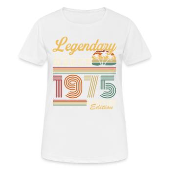 Légendaire depuis mars 1975 millésime anniversaire - T-shirt respirant Femme - blanc - Devant - AI Model Female 172 dark (172cm)