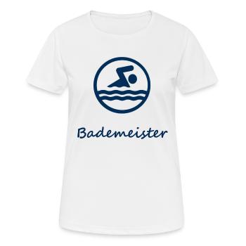 Bademeister - Frauen T-Shirt atmungsaktiv - Weiß - Vorne - AI Model Female 172 dark (172cm)
