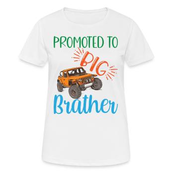 big brother, Befördert zum großen Bruder Geschenk - Frauen T-Shirt atmungsaktiv - Weiß - Vorne - AI Model Female 172 dark (172cm)