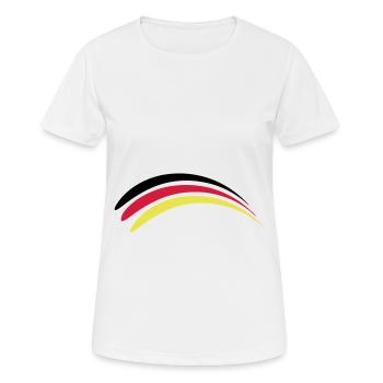 Drapeau de l’Allemagne - T-shirt respirant Femme - blanc - Devant - AI Model Female 172 dark (172cm)