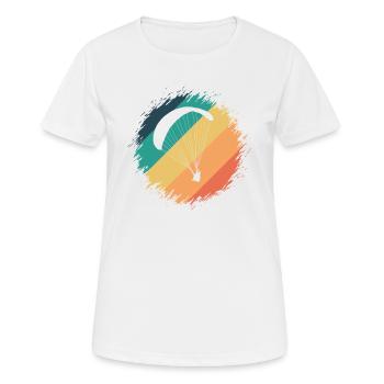 Paragliding Extremsport gleiten Hobby - Frauen T-Shirt atmungsaktiv - Weiß - Vorne - AI Model Female 172 dark (172cm)