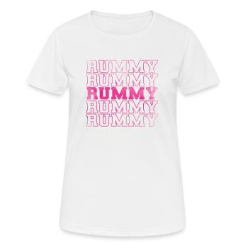 Rummy Playing Cards Hobby Romme Card Game - Women's Breathable T-Shirt - white - Front - AI Model Female 172 dark (172cm)