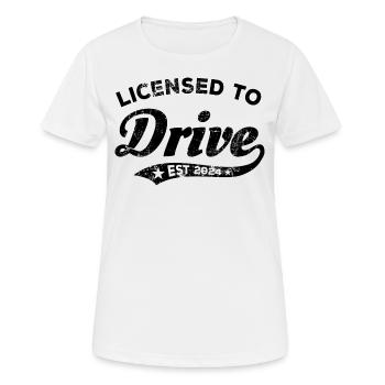 Permis de conduire - Permis de conduire réussi 2024 - T-shirt respirant Femme - blanc - Devant - AI Model Female 172 dark (172cm)