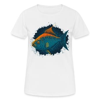 Tiefsee-Liebhaber - Frauen T-Shirt atmungsaktiv - Weiß - Vorne - AI Model Female 172 dark (172cm)
