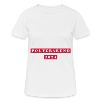Polterabend 2024 - Frauen T-Shirt atmungsaktiv - Weiß - Vorne - AI Model Female 172 dark (172cm)
