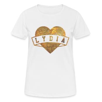 Vorname Lydia - Frauen T-Shirt atmungsaktiv - Weiß - Vorne - AI Model Female 172 dark (172cm)