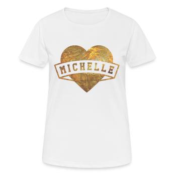 MICHELLE - T-shirt respirant Femme - blanc - Devant - AI Model Female 172 dark (172cm)
