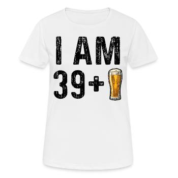J'ai 39 ans et plus - 40e anniversaire - T-shirt respirant Femme - blanc - Devant - AI Model Female 172 dark (172cm)