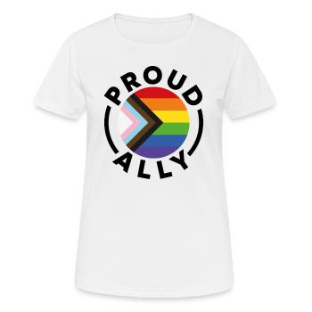 Proud Ally - Women's Breathable T-Shirt - white - Front - AI Model Female 172 dark (172cm)