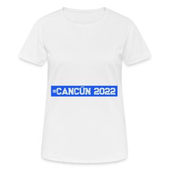 Cancun 2022 - Women's Breathable T-Shirt - white - Front - AI Model Female 172 dark (172cm)