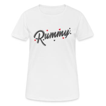 Rummy Hobby Kartenspiel Romme Spielkarte - Frauen T-Shirt atmungsaktiv - Weiß - Vorne - AI Model Female 172 dark (172cm)
