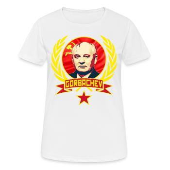 Mikhail Gorbachev Communism Propaganda - Women's Breathable T-Shirt - white - Front - AI Model Female 172 dark (172cm)