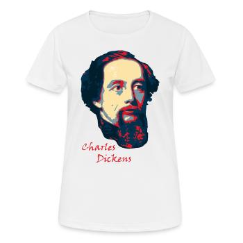 Charles Dickens - Frauen T-Shirt atmungsaktiv - Weiß - Vorne - AI Model Female 172 dark (172cm)