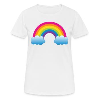 Arc-en-ciel - T-shirt respirant Femme - blanc - Devant - AI Model Female 172 dark (172cm)