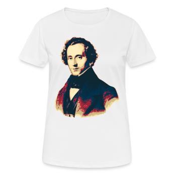Felix Mendelssohn - T-shirt respirant Femme - blanc - Devant - AI Model Female 172 dark (172cm)