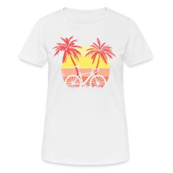 Bicicleta Sunset Sunset de los 80 - T-shirt respirant Femme - blanc - Devant - AI Model Female 172 dark (172cm)
