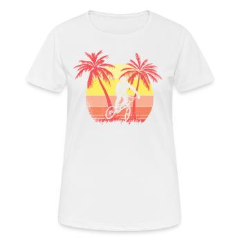BMX Riding Bike Sunset Sunset de 80 - T-shirt respirant Femme - blanc - Devant - AI Model Female 172 dark (172cm)