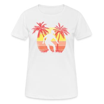 Fútbol girl jugador dribble sunset de verano de - T-shirt respirant Femme - blanc - Devant - AI Model Female 172 dark (172cm)